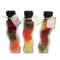 Botellas con verduras en 3 diseños