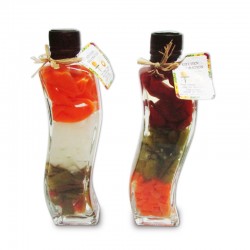 Botellas con verduras en 2 diseños