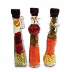 Botellas con verduras en 3 diseños