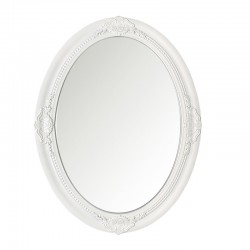 Espejo blanco estilo barroco ovalado