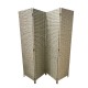 Biombo De Ratan Gris Plegable