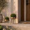 Set De 2 Macetas Gold Con Pedestal