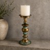 Candelabro Cobrizo Vela Ancha