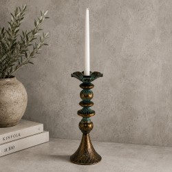 Candelabro Cobrizo Vela Delgada