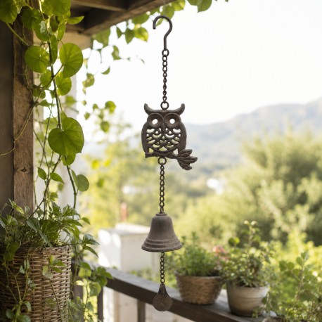 Campana De Hierro Diseño Búho