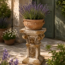 Pedestal Romano Floreado