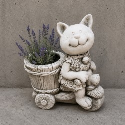 Gato En Triciclo Maceta